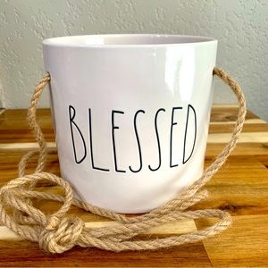 Rae Dunn Hanging Planter-BLESSED LL Graphics